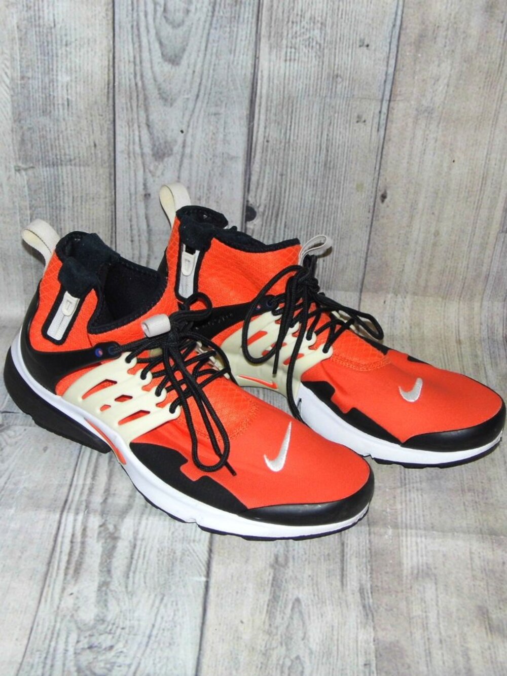 NIKE Air Presto Mid Utility Orange/Black Sneakers Mens Size 12